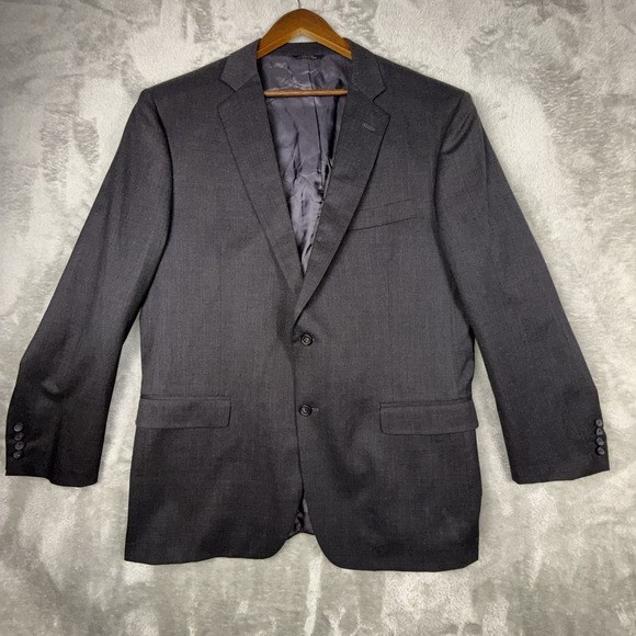 Brooks Brothers 1818 Madison Fit 46L W41 Gray 100%‎ Wool Blazer 2 Button Classic